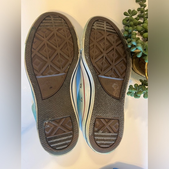 Converse CTAS Customized Blue High Top Sneakers Unisex M5 W7. - Picture 9 of 10